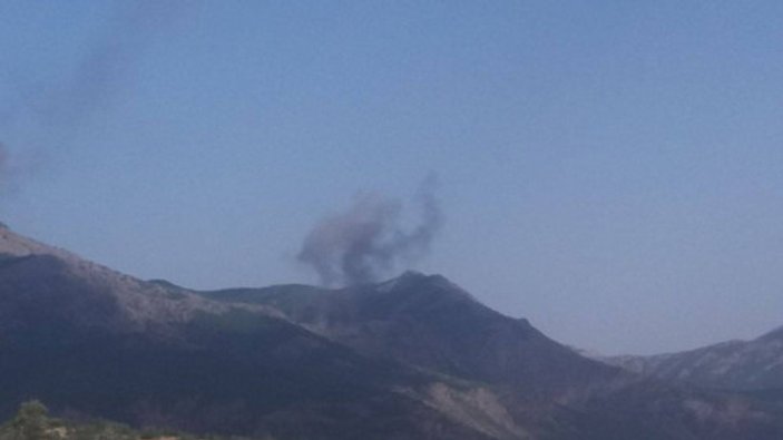 TSK'nın vurduğu bölgelerden duman yükseldi
