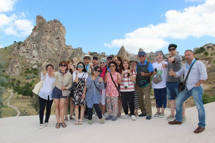 Kapadokya Koreli ve Alman turistleri büyüledi