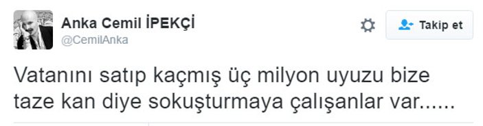 Cemil İpekçi’den tartışılacak tweet