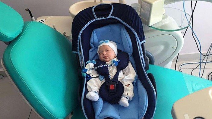 Zonguldak'ta 12 günlük bebeğin dişi çekildi