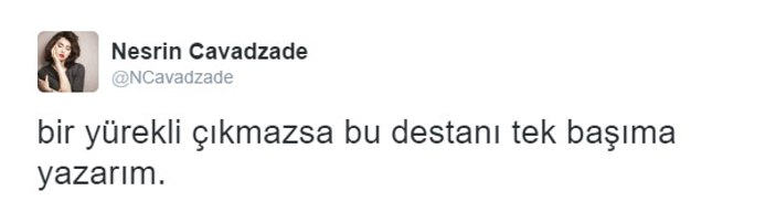 Nesrin Cavadzade tek başına destan yazacak