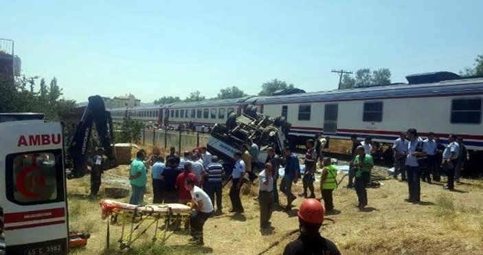 Manisa Alaşehir'de tren kazası
