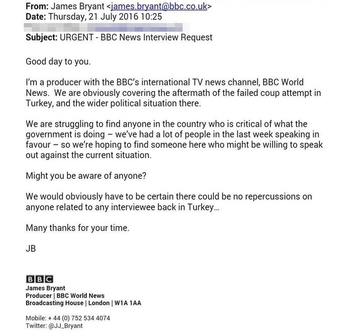 BBC Türkiye aleyhine konuşacak gazeteci arıyor