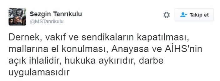 CHP'li Sezgin Tanrıkulu FETÖ'ye sahip çıktı