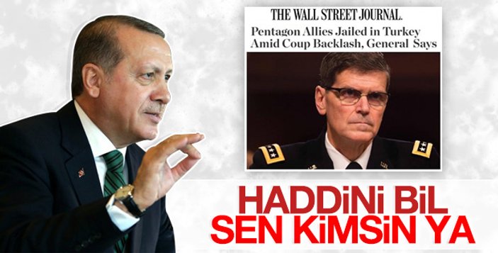 Erdoğan'ın haddini bil dediği ABD'li komutan kıvırdı