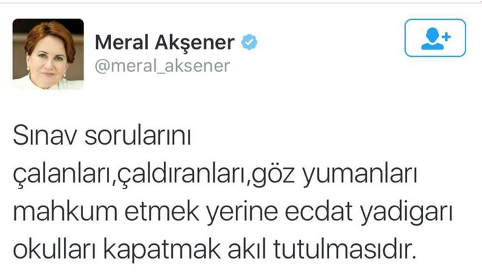 Meral Akşener FETÖ okullarının kapatılmasına karşı