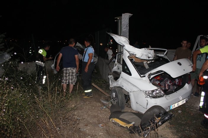 Tekirdağ'da trafik kazası: 1 ölü 1 yaralı