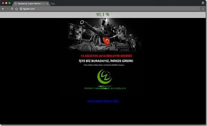 Akıncılar, Gülen’in sitesini hackledi: Millet eğilmez