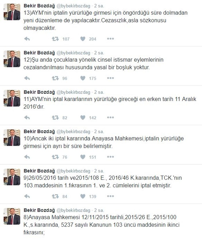 Bozdağ'dan AYM'nin 'çocuk istismarı' kararına açıklama