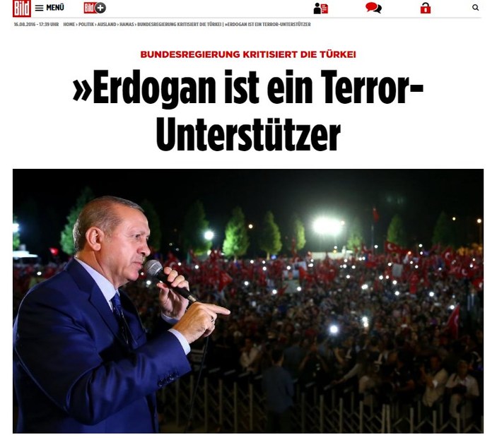 Bild: Erdoğan terör destekçisi