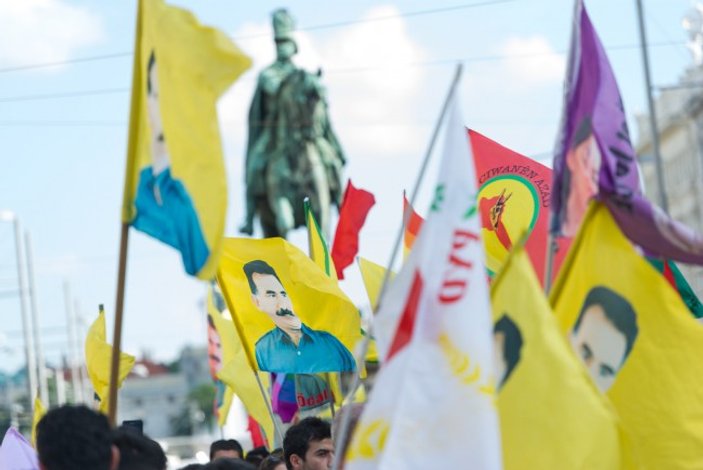 Avusturya'da terör örgütü PKK yandaşları eylem yaptı