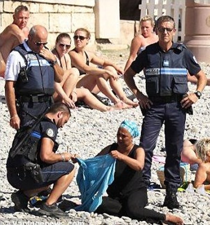 Fransız polisi haşema giyen kadına ceza kesti