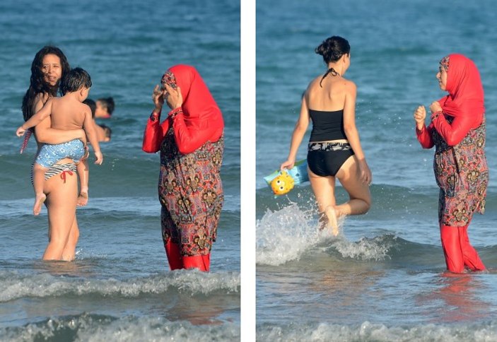 Fransa'da haşema giyen kadınlara terörist muamelesi