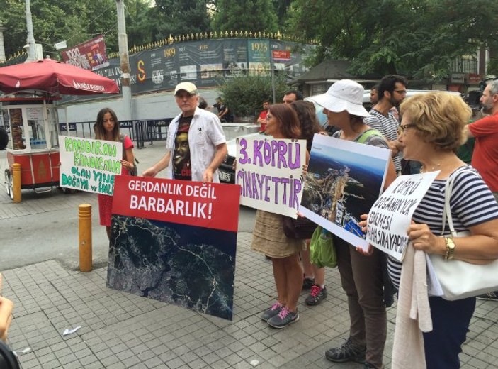 Taksim'de 3. Köprü karşıtı eylem