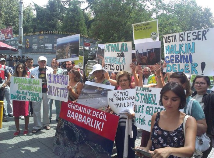 Taksim'de 3. Köprü karşıtı eylem