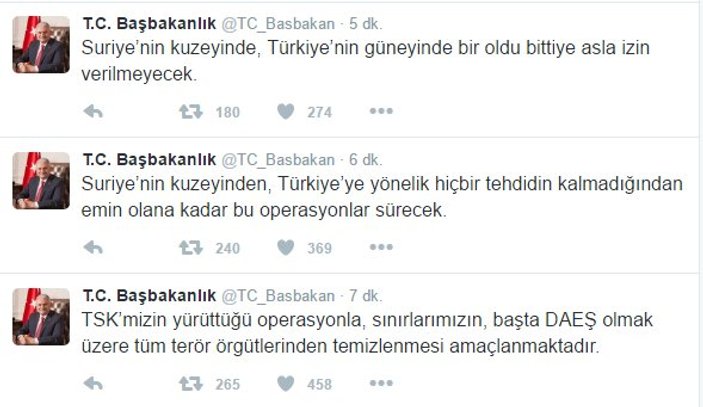 Başbakan Yıldırım: Operasyonlar sürecek