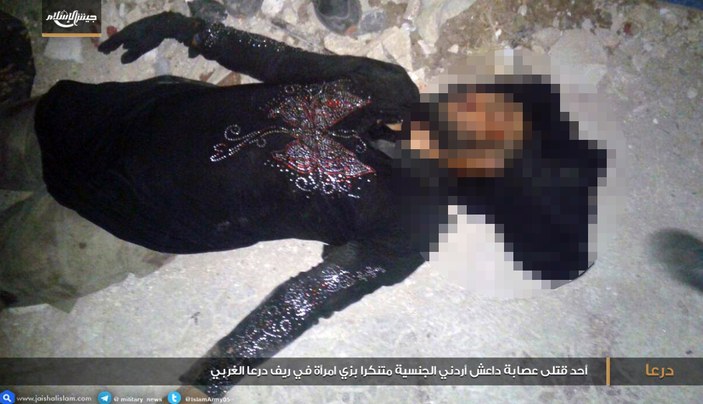 Kadın kılığındaki IŞİD'li Türkiye'ye geçecekti, öldürüldü