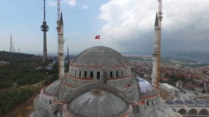 Çamlıca Camisi'nin kaba inşaatı bitti