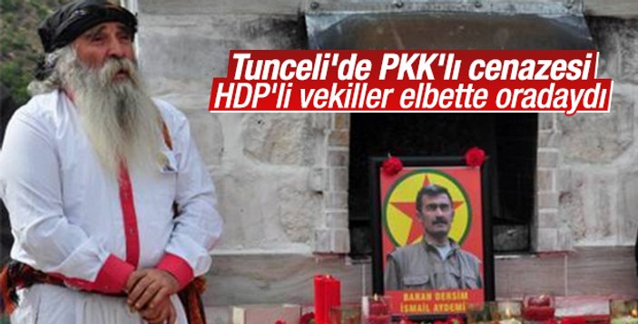 Tunceli'de HDP'li vekil terörist cenazesinde