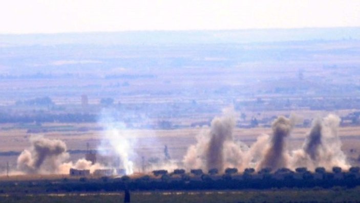 Suriye'deki IŞİD hedefleri tank ve uçaklarla vuruldu