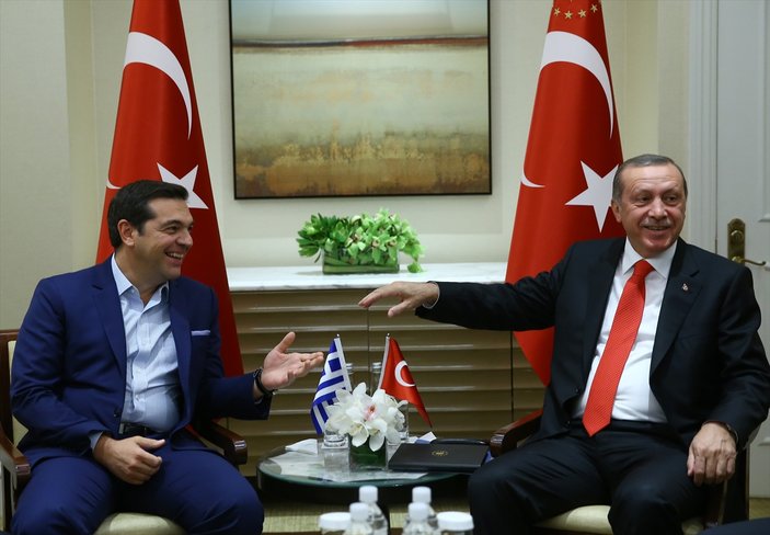 Cumhurbaşkanı Erdoğan Tsipras ile görüştü
