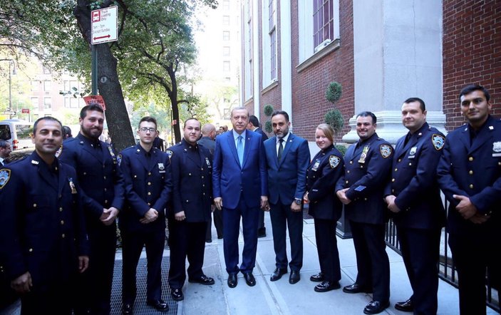 Erdoğan'ı New York'taki Türk polisler uğurladı