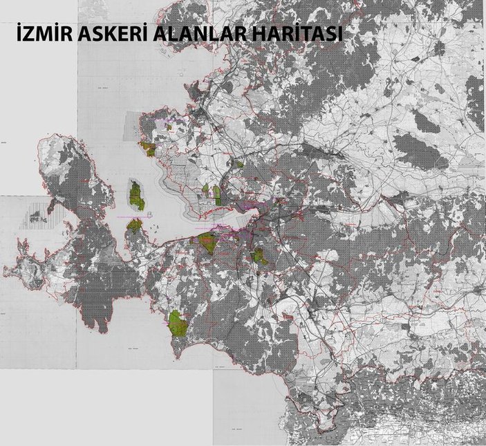 İstanbul, Ankara ve İzmir'deki askeri alanların haritası