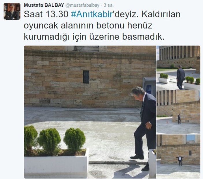 CHP'li Mustafa Balbay Anıtkabir'in betonunu inceledi
