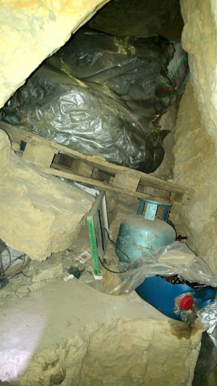 Terör örgütü PKK'nın mağarasından görüntüler