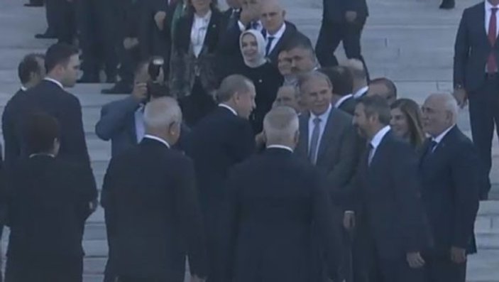 Meclis'e gelen Erdoğan'ı Milletvekilleri kapıda karşıladı