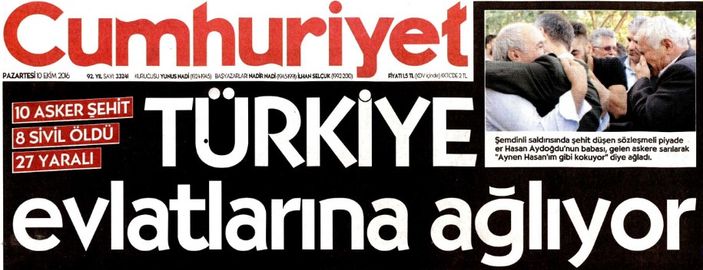 Cumhuriyet gazetesinin inanılmaz değişimi