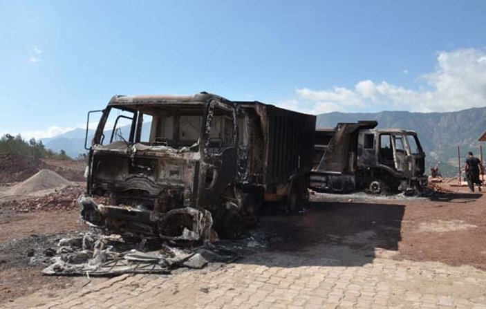 PKK'lılar Gaziantep'te maden ocağını kundakladı