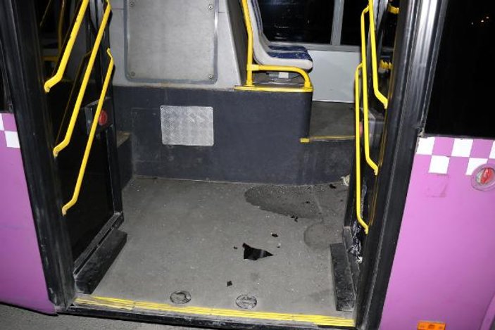 Okmeydanı'nda otobüse molotoflu saldırı