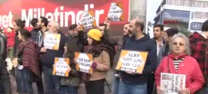 CHP ve HDP'lilerden Cumhuriyet'in önünde protesto