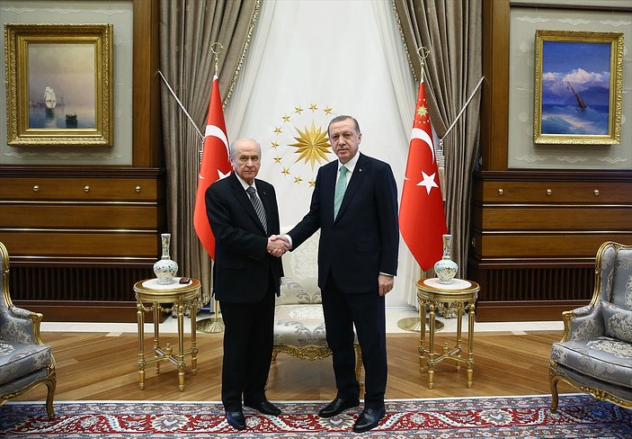 Cumhurbaşkanı Erdoğan ve Bahçeli görüşmesi sona erdi