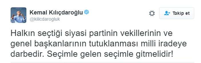 Kılıçdaroğlu'ndan tutuklamalara ilk yorum