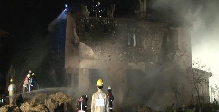 Beykoz'da bir binada çıkan yangında hayvanlar telef oldu