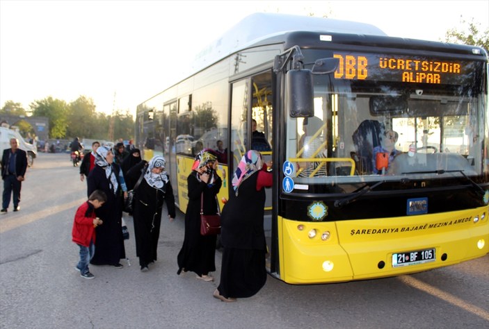 Diyarbakır'da vatandaşlara ücretsiz ulaşım hizmeti