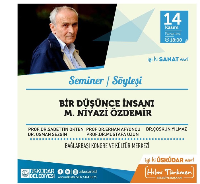 'Bir Düşünce İnsanı Niyazi Özdemir' semineri 14 Kasım'da