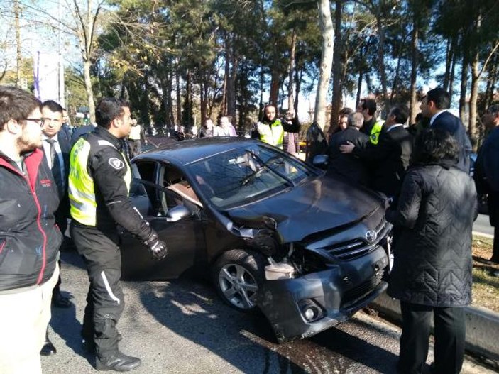 Cumhurbaşkanı Erdoğan'ın konvoyunda kaza