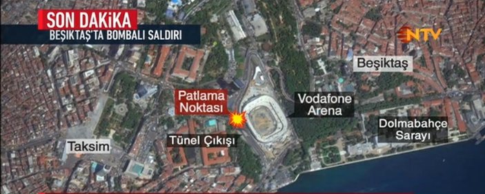 Beşiktaş Arena Stadı yakınında şiddetli patlama