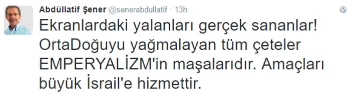 Abdüllatif Şener'den tartışma yaratan tweet'ler