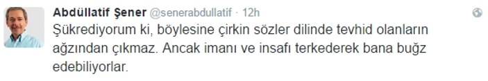 Abdüllatif Şener'den tartışma yaratan tweet'ler