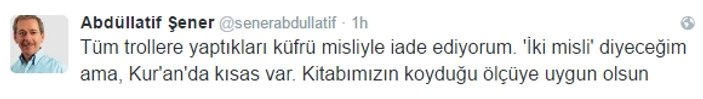 Abdüllatif Şener'den tartışma yaratan tweet'ler