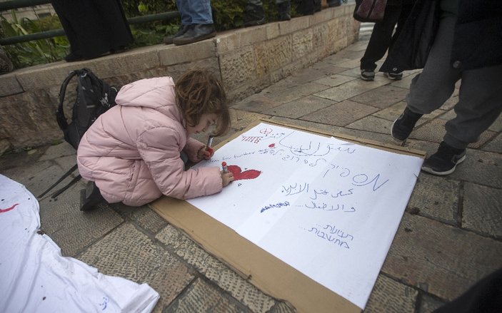 İsrail’de Halep protestosu