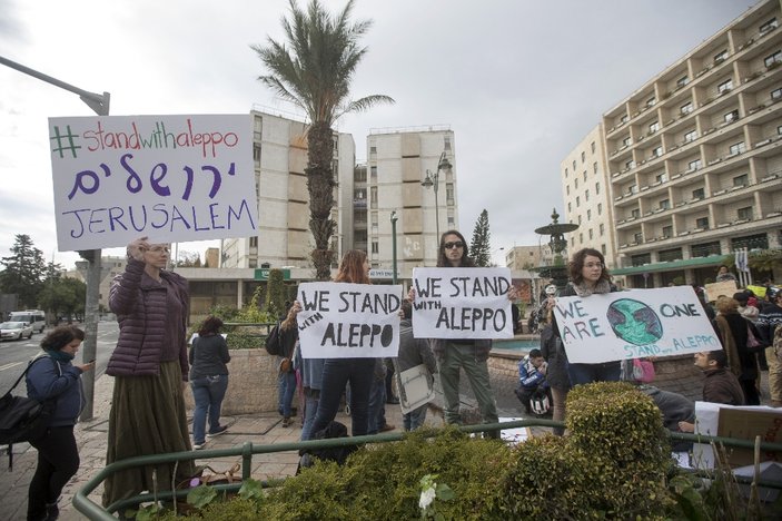 İsrail’de Halep protestosu