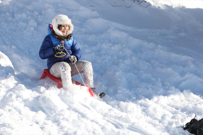 Abant Gölü üzerinde yürüyüş keyfi