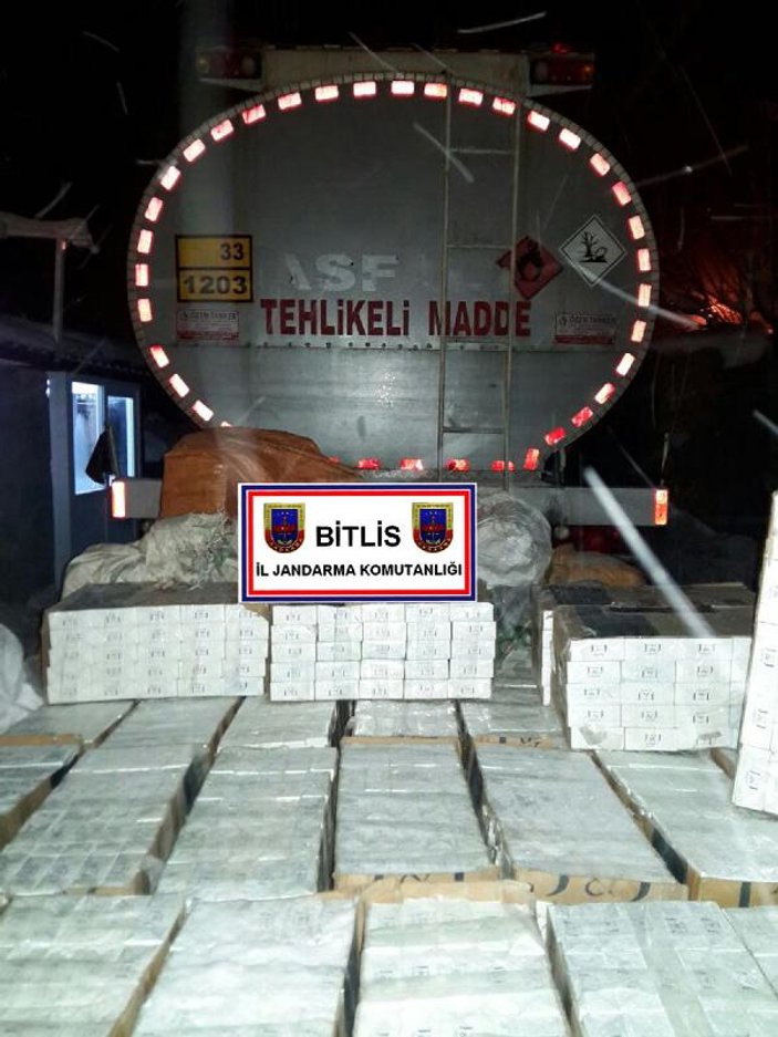 Bitlis’te 29 bin 980 paket kaçak sigara ele geçirildi