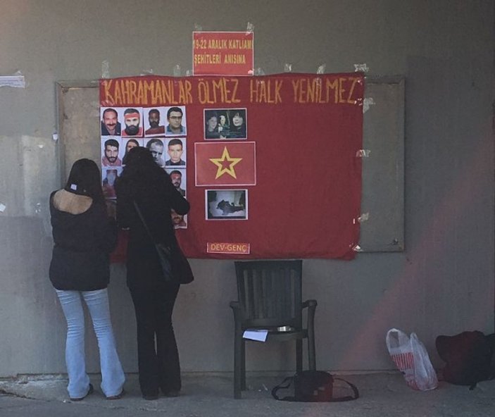 Üniversitede PKK kampını aratmayan görüntüler