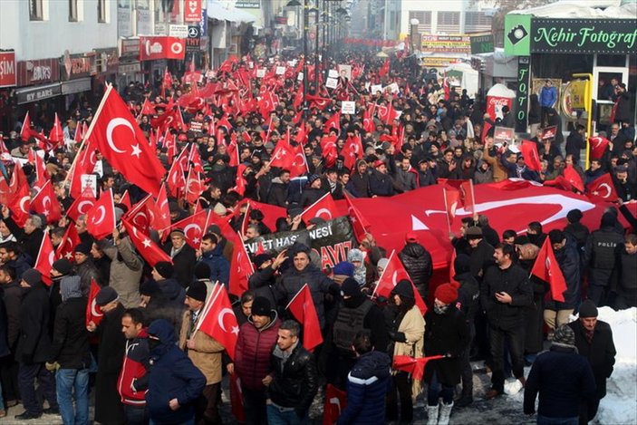 Ağrı'da teröre lanet yürüyüşü